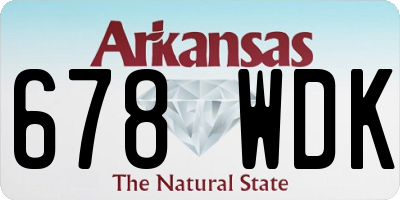 AR license plate 678WDK