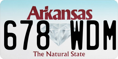 AR license plate 678WDM