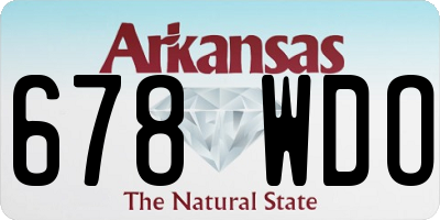 AR license plate 678WDO