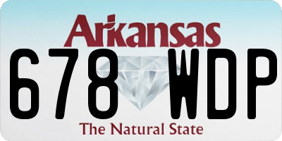 AR license plate 678WDP