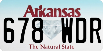 AR license plate 678WDR