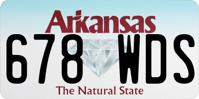 AR license plate 678WDS
