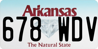 AR license plate 678WDV