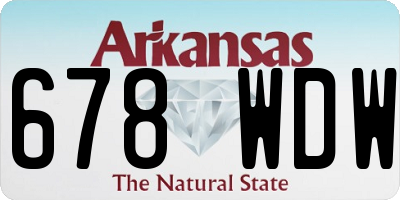 AR license plate 678WDW