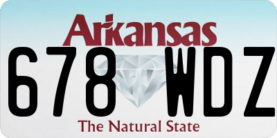 AR license plate 678WDZ