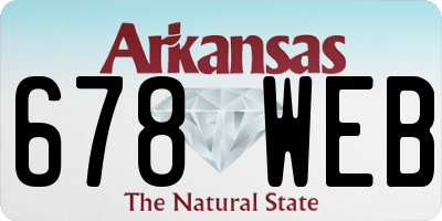 AR license plate 678WEB