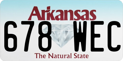 AR license plate 678WEC