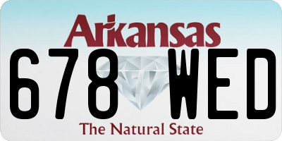 AR license plate 678WED