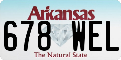 AR license plate 678WEL