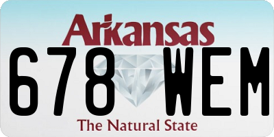 AR license plate 678WEM