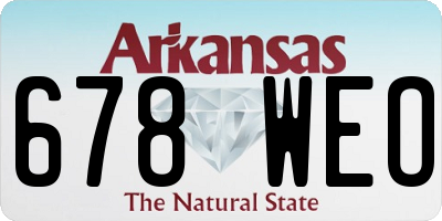 AR license plate 678WEO