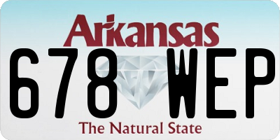 AR license plate 678WEP