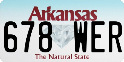 AR license plate 678WER