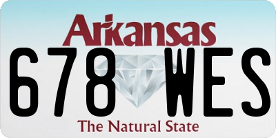 AR license plate 678WES
