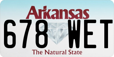 AR license plate 678WET