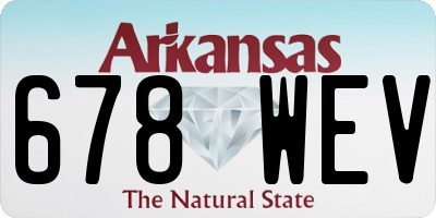 AR license plate 678WEV