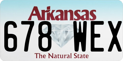 AR license plate 678WEX