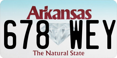 AR license plate 678WEY