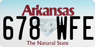 AR license plate 678WFE