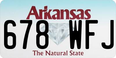 AR license plate 678WFJ