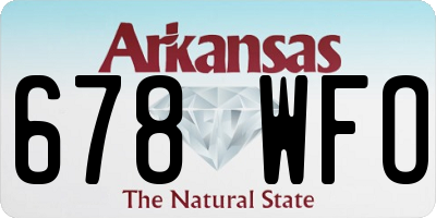 AR license plate 678WFO