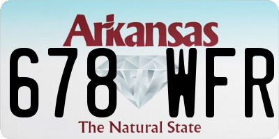 AR license plate 678WFR