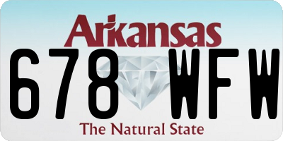 AR license plate 678WFW