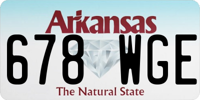 AR license plate 678WGE