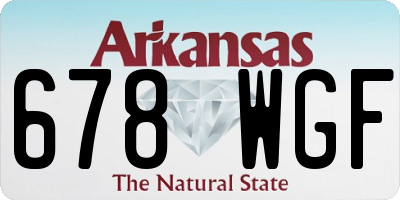 AR license plate 678WGF
