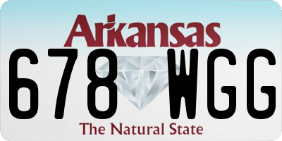 AR license plate 678WGG