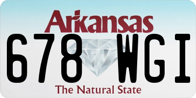 AR license plate 678WGI