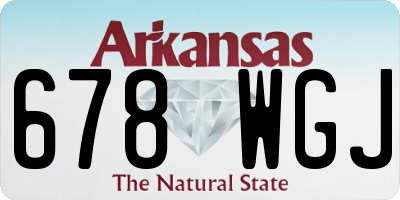 AR license plate 678WGJ