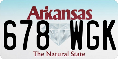 AR license plate 678WGK
