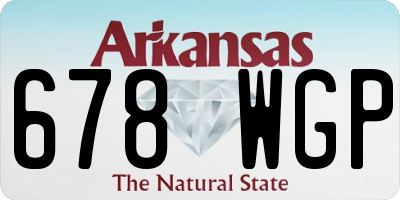 AR license plate 678WGP