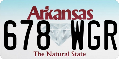 AR license plate 678WGR
