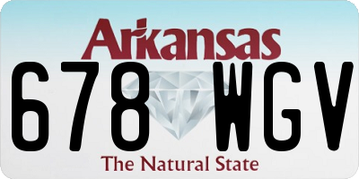 AR license plate 678WGV
