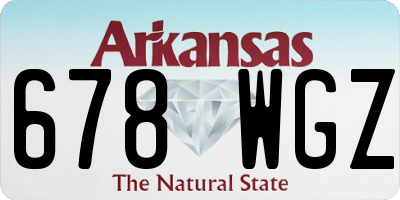 AR license plate 678WGZ