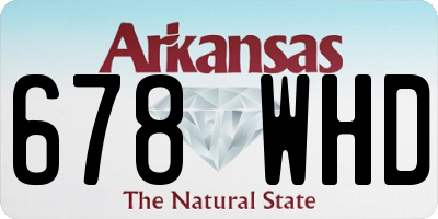 AR license plate 678WHD