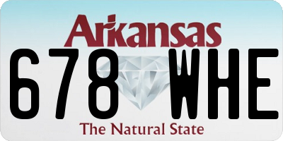 AR license plate 678WHE