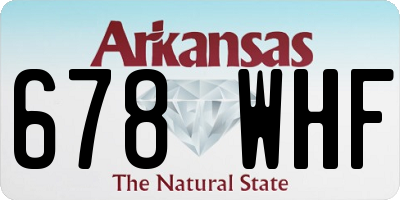 AR license plate 678WHF