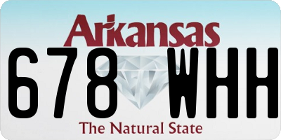 AR license plate 678WHH