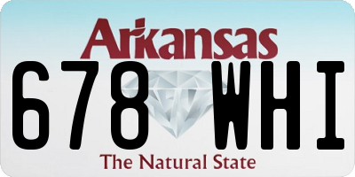 AR license plate 678WHI
