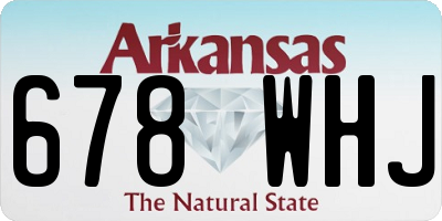 AR license plate 678WHJ