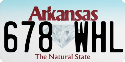 AR license plate 678WHL