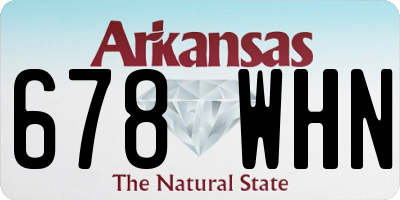 AR license plate 678WHN