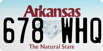 AR license plate 678WHQ