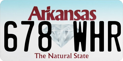 AR license plate 678WHR