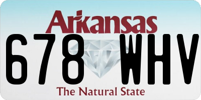 AR license plate 678WHV