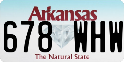AR license plate 678WHW