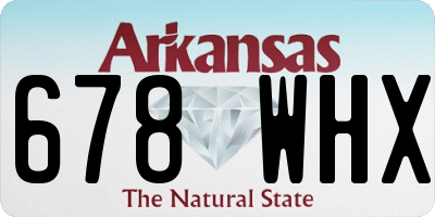 AR license plate 678WHX